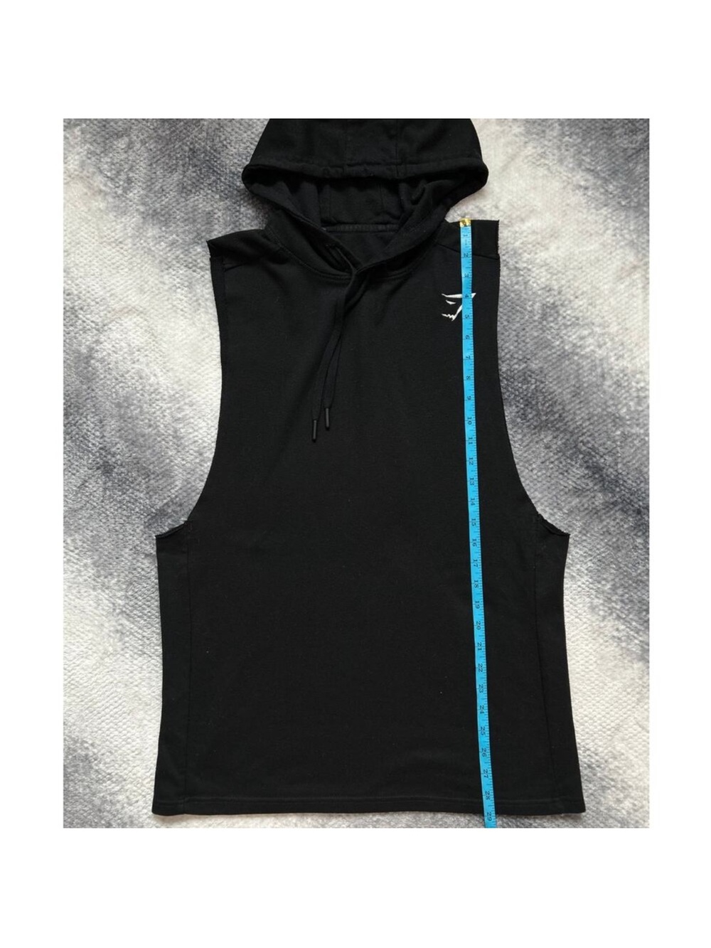 Gymshark Men’s Black Drop Arm Sleeveless Hoodie Tank - Picture 10 of 10